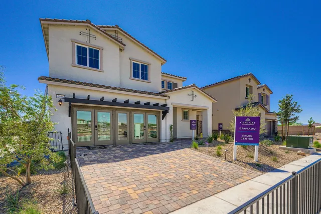 A building with a brick walkway.