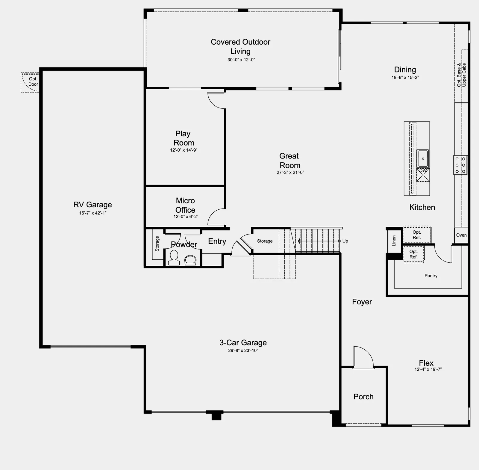 Legacy with RV floor plan — Floor 1 at Skyline Ridge