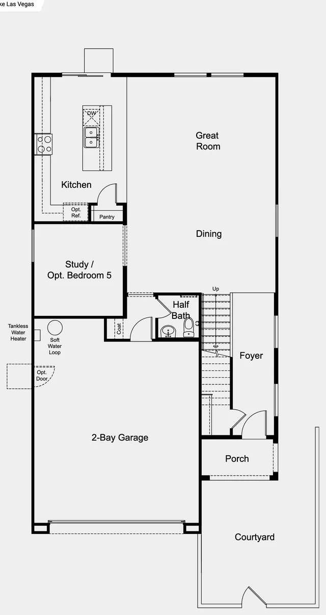 Magnolia floor plan — Floor 1 at Verona at Lake Las Vegas