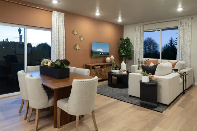Woodin Creek Station Townhomes Dining and Great Room_Bramble