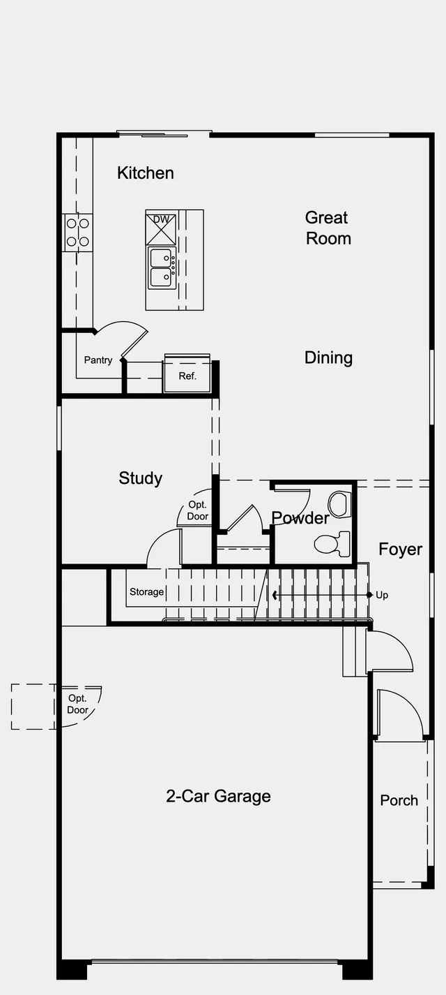 Elm floor plan — Floor 1 at Opus at Cadence