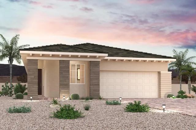A house with a garage.