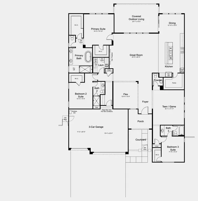 Pioneer floor plan at Wild Sage Estates