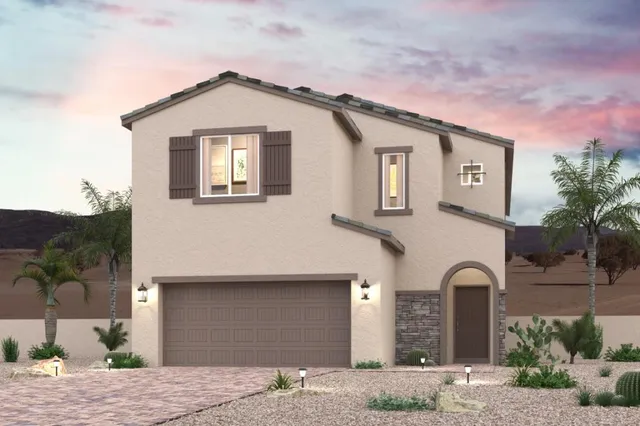 A house with a garage.