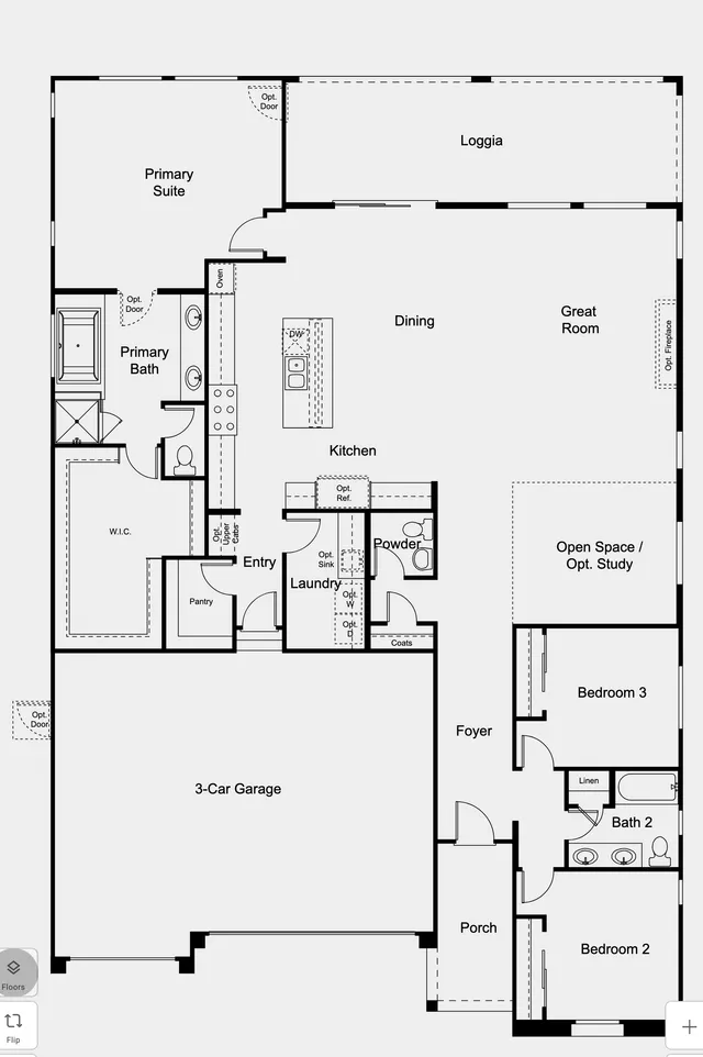 Colonial floor plan at Ashland at Summerlin