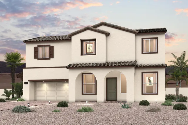 A house with a driveway.