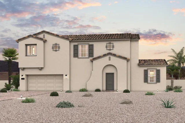 A house with a driveway.