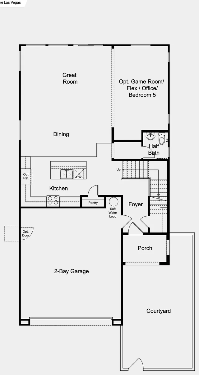 Laurel floor plan — Floor 1 at Verona at Lake Las Vegas