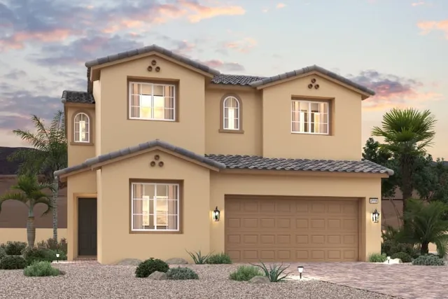 A house with a garage.