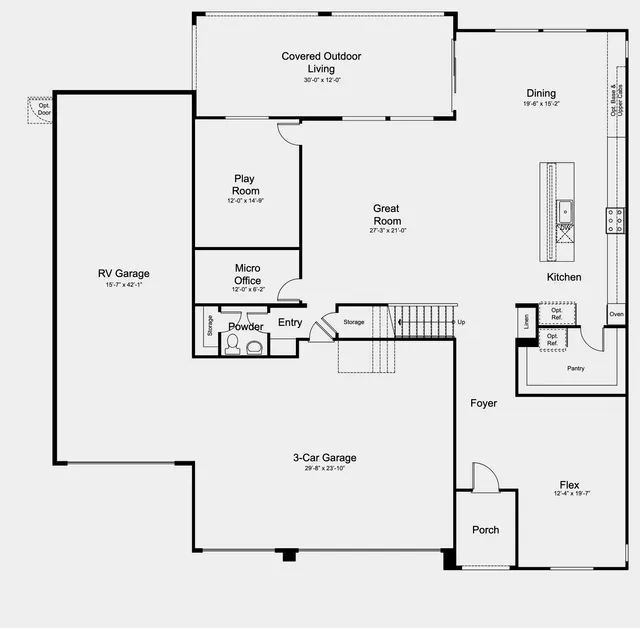 Legacy with RV floor plan — Floor 1 at Skyline Ridge