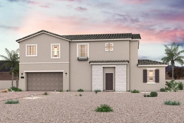 A house with a garage.