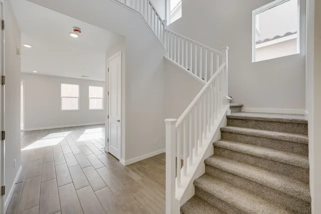 A staircase in a house.