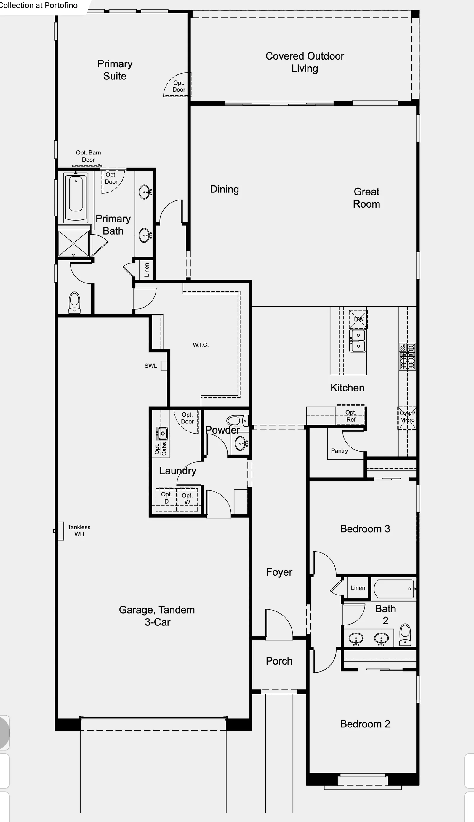 Calla Lily floor plan at The Amara Collection at Portofino at Lake Las Vegas