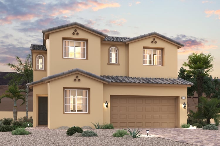 A house with a garage.